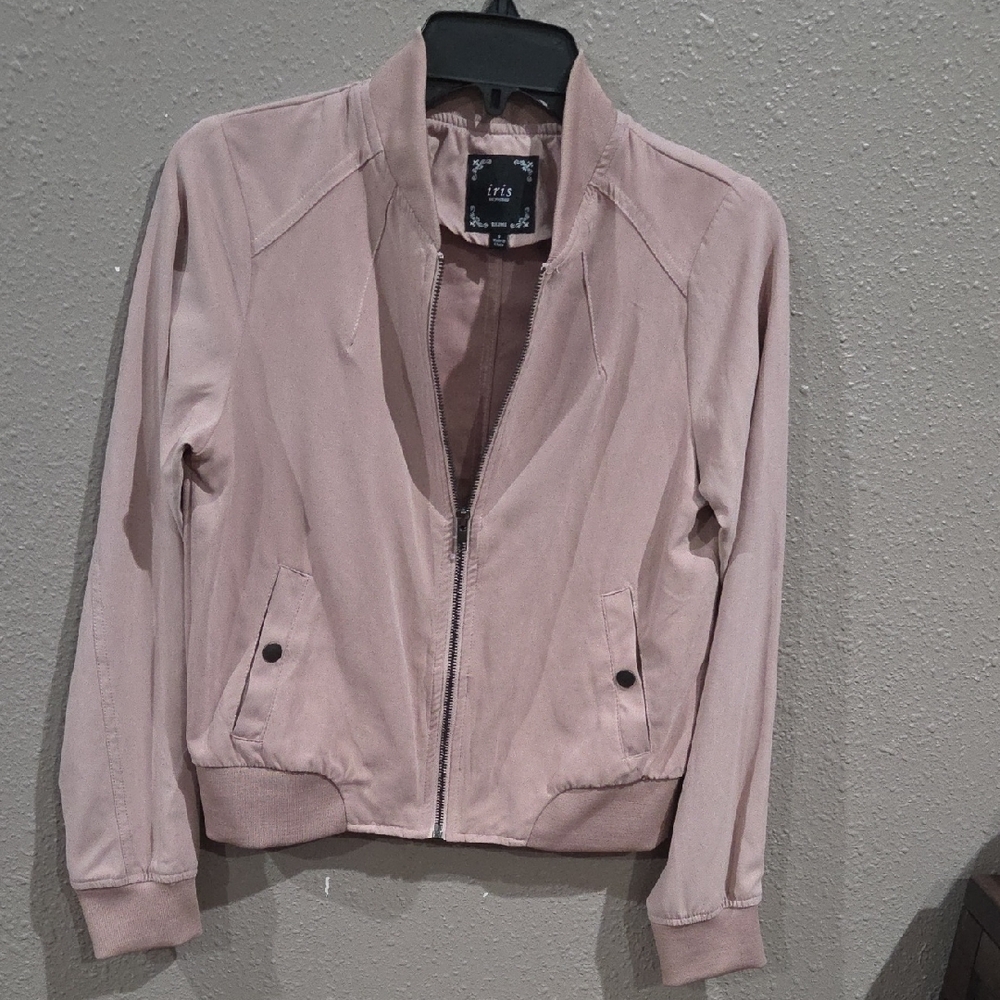 Iris Blush Pink Bomber Jacket - image 1